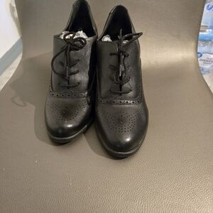 Franco Sarto Black Lace Up Boots